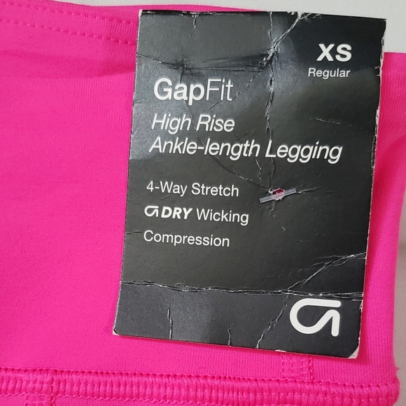 GAP High Rise Pocket 7/8 Sculpt Revolution Leggings Hot Pink Sz xs - Picture 4 of 6
